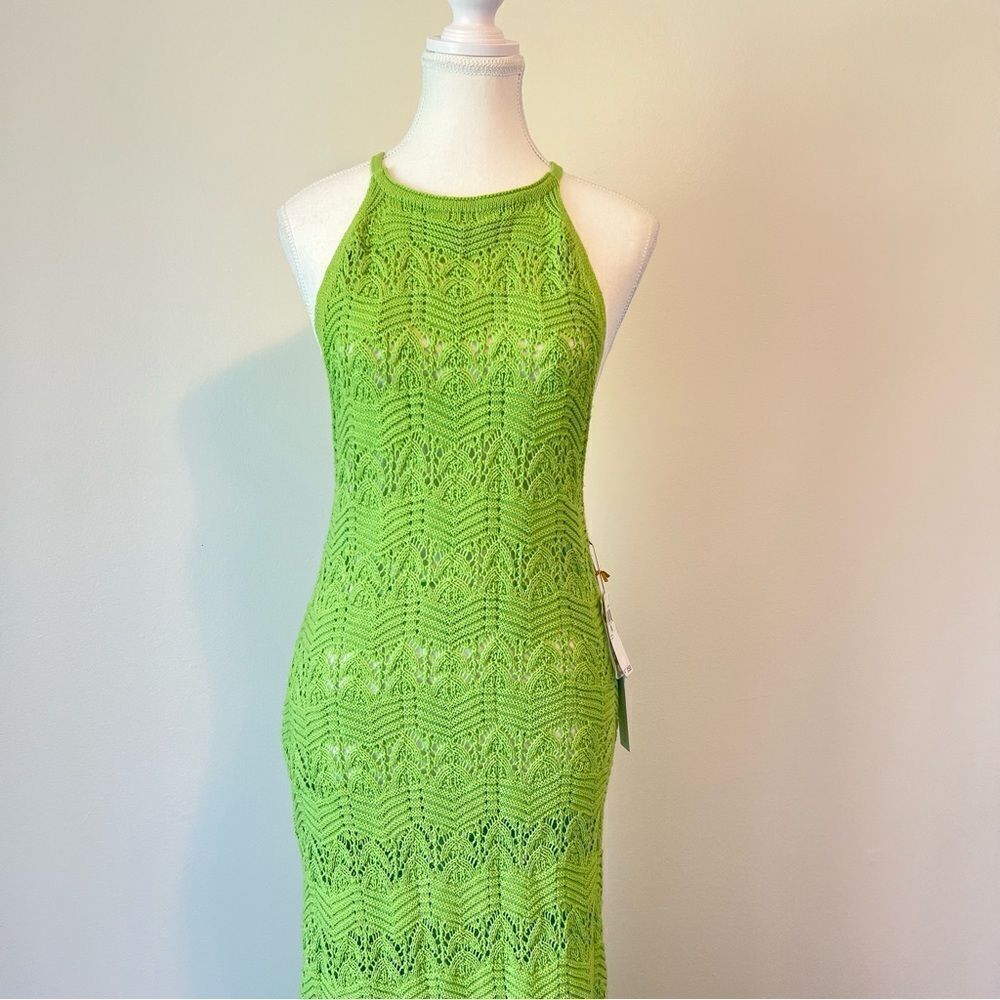 House of Harlow 1960 Knit Maxi Dress in Green NEW Size Medium Vacation Resort - Picture 6 of 12